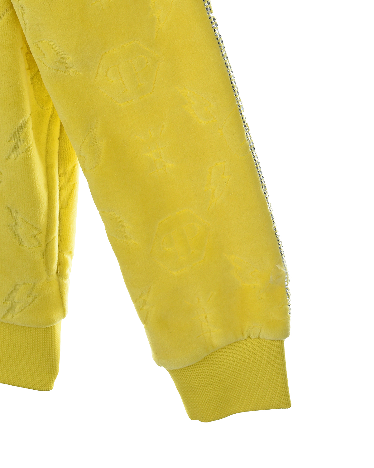 Желтая спортивная куртка Philipp Plein детская, размер 128, цвет желтый - фото 5